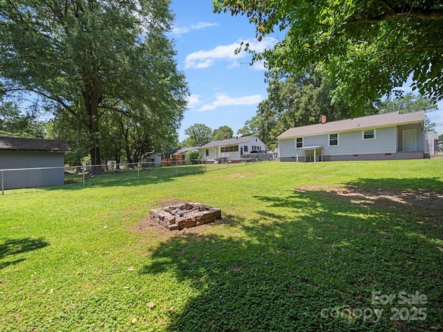 427 E 12th Ave, Gastonia, NC 28054 - fenced backyard featuring a fire pit