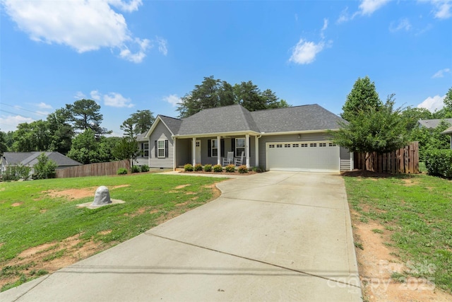 7627 Sarah Dr, Denver, NC 28037 - view of front of property with an attached garage, driveway, a porch, and crawl space