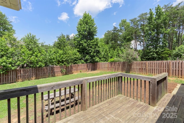 7627 Sarah Dr, Denver, NC 28037 - wooden deck featuring a fenced backyard