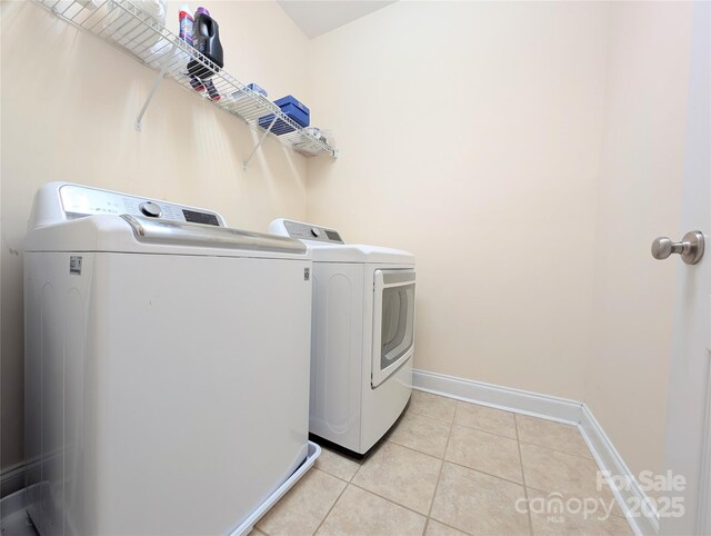408 Presidio Dr, Rock Hill, SC 29732 - laundry area with separate washer and dryer and light tile patterned floors