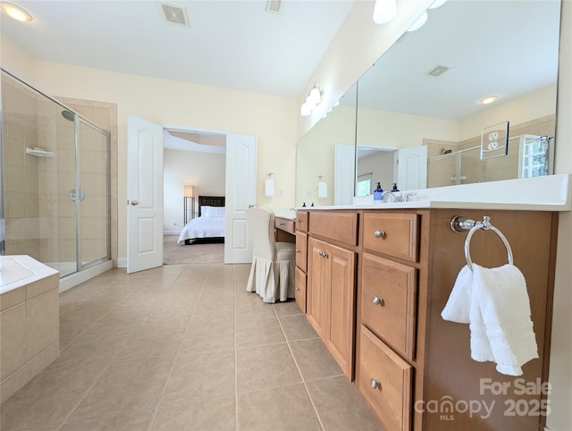 408 Presidio Dr, Rock Hill, SC 29732 - ensuite bathroom featuring vanity, a stall shower, and tile patterned floors