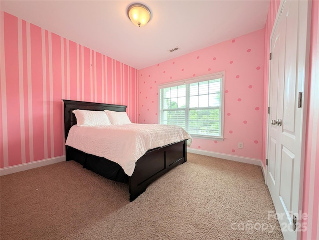 408 Presidio Dr, Rock Hill, SC 29732 - carpeted bedroom featuring baseboards and wallpapered walls
