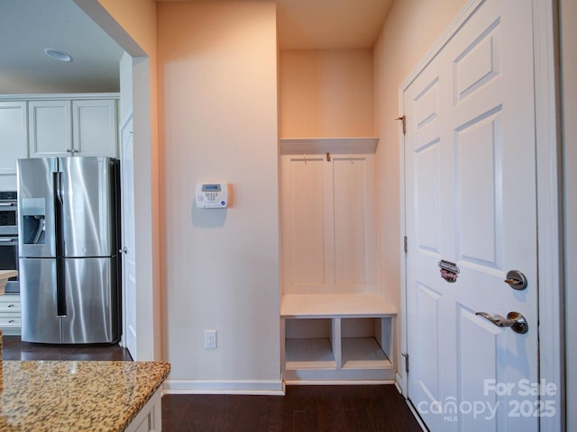 3009 Palm Dr, Fort Mill, SC 29715 - mudroom with dark wood finished floors and baseboards