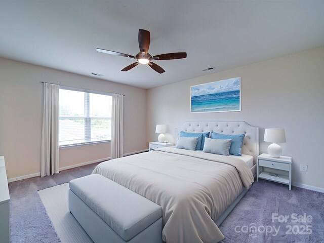 3009 Palm Dr, Fort Mill, SC 29715 - bedroom with carpet and ceiling fan