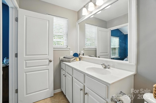 529 River Park Rd, Belmont, NC 28012 - bathroom with vanity and tile patterned floors