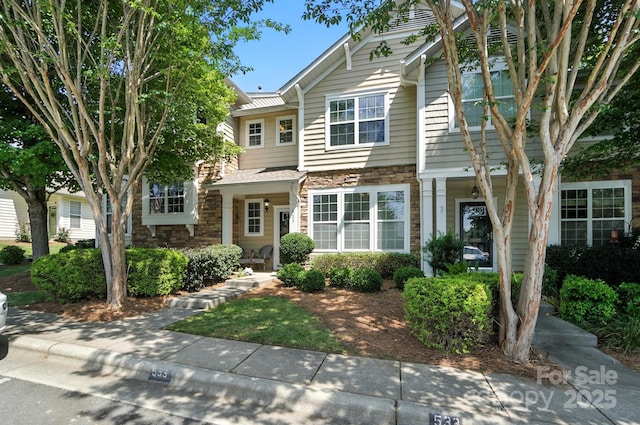 529 River Park Rd, Belmont, NC 28012 - townhome / multi-family property with stone siding