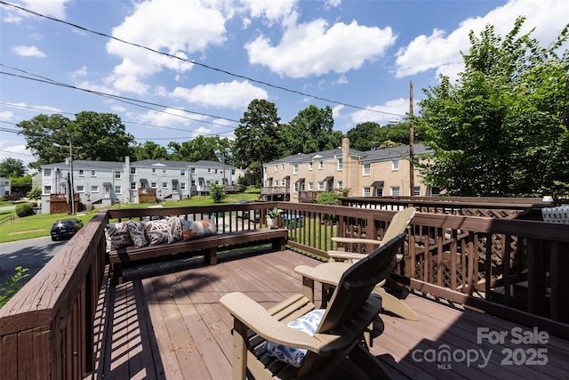 528 Wakefield Dr Unit A, Charlotte, NC 28209 - wooden deck with a residential view