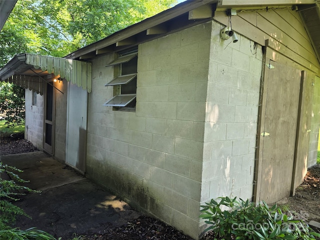 616 Laurel St, Albemarle, NC 28001 - view of side of home with concrete block siding