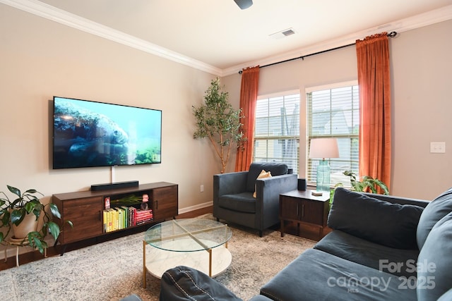 3537 Hornets Nest Way Unit 206, Charlotte, NC 28208 - living area featuring crown molding and baseboards