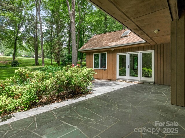 3310 Windbluff Dr, Charlotte, NC 28277 - view of patio / terrace featuring french doors