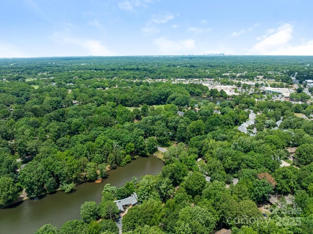 3310 Windbluff Dr, Charlotte, NC 28277 - drone / aerial view of a large body of water and a forest