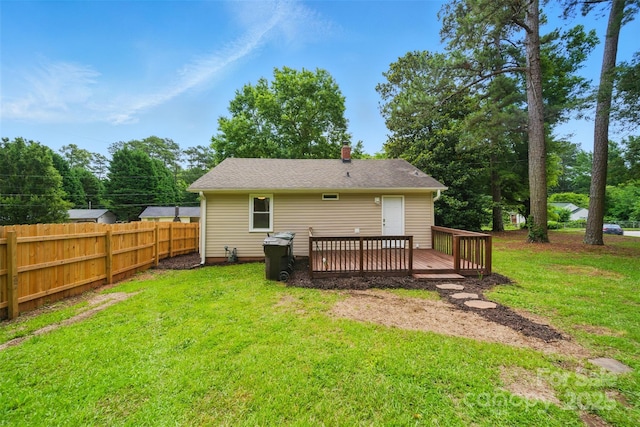 407 Cummings St, Rock Hill, SC 29730 - back of house featuring a deck and a chimney