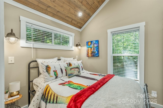 3095 Silversteen Rd, Lake Toxaway, NC 28747 - bedroom featuring wooden ceiling and lofted ceiling