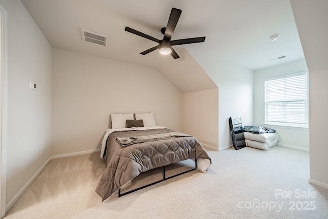 11546 Red Rust Ln, Charlotte, NC 28277 - carpeted bedroom featuring ceiling fan and lofted ceiling