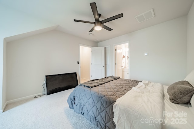 11546 Red Rust Ln, Charlotte, NC 28277 - carpeted bedroom with ceiling fan and connected bathroom