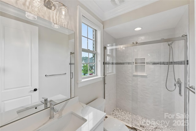 920 Terramore Dr, Waxhaw, NC 28173 - bathroom featuring vanity and a shower stall