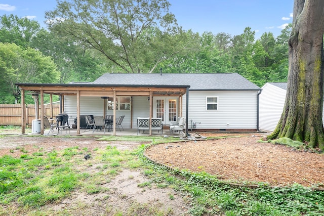 2279 Cedar Oak Cir, Gastonia, NC 28052 - back of house featuring a patio and french doors