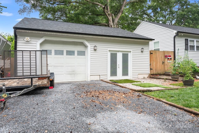 2279 Cedar Oak Cir, Gastonia, NC 28052 - garage with french doors and driveway