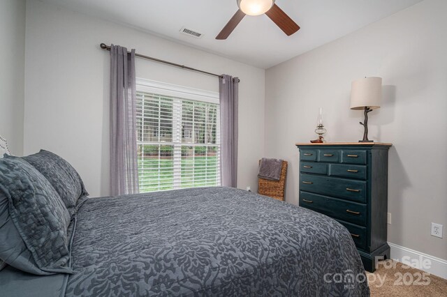 7988 Golf Course Dr N, Denver, NC 28037 - bedroom featuring carpet and a ceiling fan