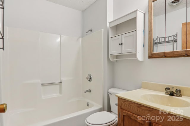 58 Oak Ter, Arden, NC 28704 - full bathroom featuring vanity, shower / bathtub combination, and a textured ceiling