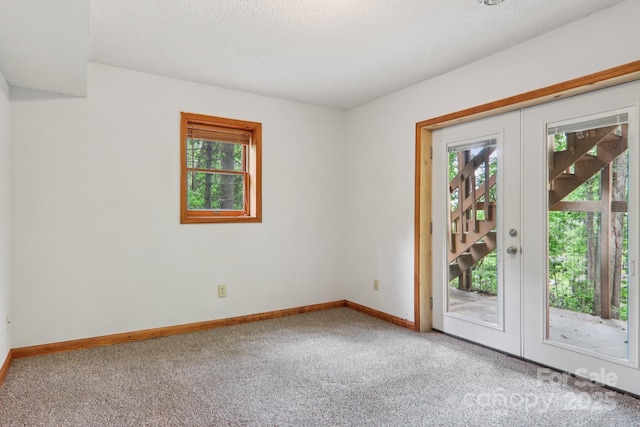 58 Oak Ter, Arden, NC 28704 - carpeted empty room with baseboards and french doors