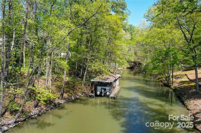177 Mountain View Ln, Troy, NC 27371 - dock area featuring a forest view