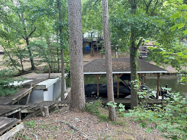 177 Mountain View Ln, Troy, NC 27371 - rear view of house with a water view