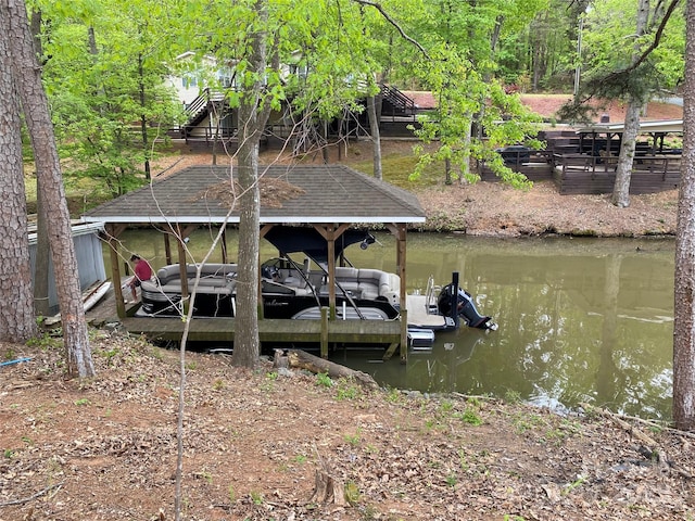 177 Mountain View Ln, Troy, NC 27371 - dock featuring boat lift and a water view