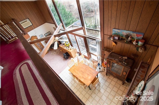 177 Mountain View Ln, Troy, NC 27371 - living room with wooden walls