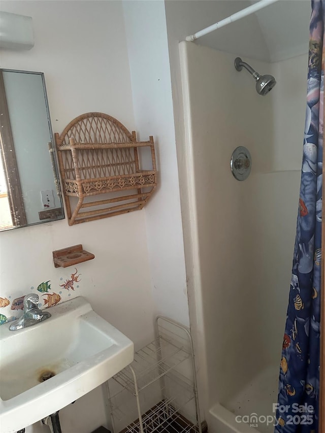 177 Mountain View Ln, Troy, NC 27371 - bathroom featuring a shower with curtain