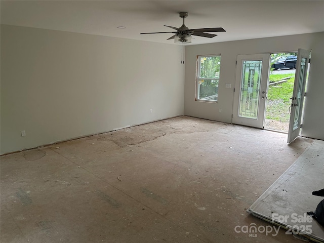 177 Mountain View Ln, Troy, NC 27371 - spare room with a ceiling fan