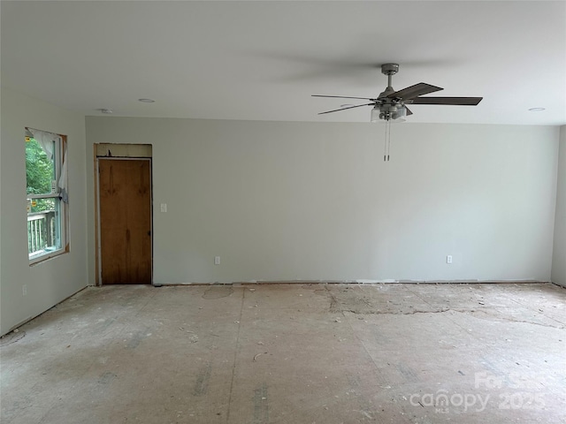 177 Mountain View Ln, Troy, NC 27371 - empty room featuring ceiling fan
