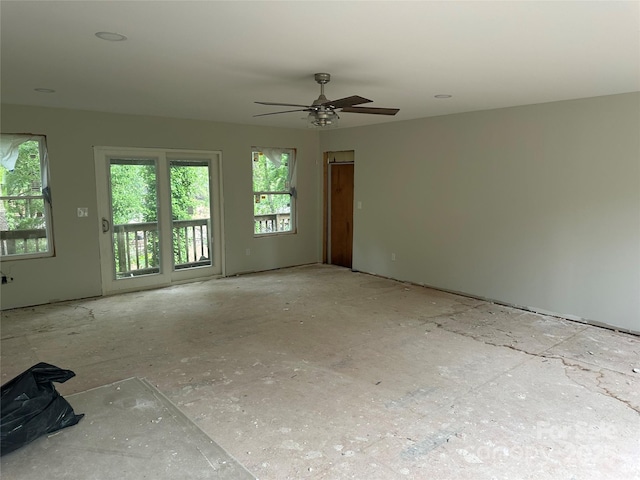 177 Mountain View Ln, Troy, NC 27371 - empty room with ceiling fan