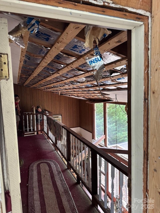 177 Mountain View Ln, Troy, NC 27371 - hall featuring an upstairs landing