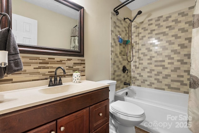 1467 Conway Dr, Granite Falls, NC 28630 - full bath with shower / tub combo with curtain, decorative backsplash, and vanity