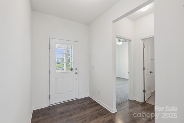 117 Carmine Ct, Troutman, NC 28166 - entrance foyer featuring dark wood finished floors and baseboards