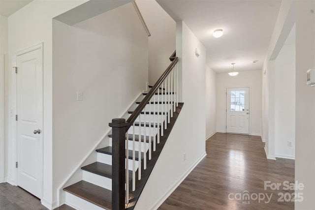 117 Carmine Ct, Troutman, NC 28166 - stairway with wood finished floors