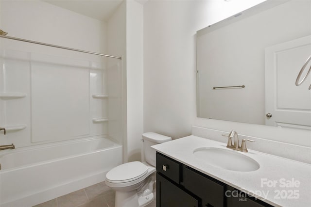117 Carmine Ct, Troutman, NC 28166 - full bathroom with vanity, tile patterned floors, and washtub / shower combination