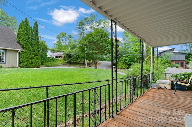 141 Elkwood Ave, Asheville, NC 28804 - wooden deck with a lawn