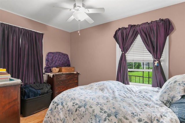 141 Elkwood Ave, Asheville, NC 28804 - bedroom featuring wood finished floors and a ceiling fan