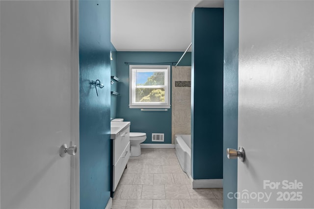 2000 Townsend Ave, Charlotte, NC 28205 - full bathroom with vanity, tub / shower combination, and marble finish floors