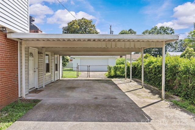 2000 Townsend Ave, Charlotte, NC 28205 - view of car parking with a gate, a carport, and driveway