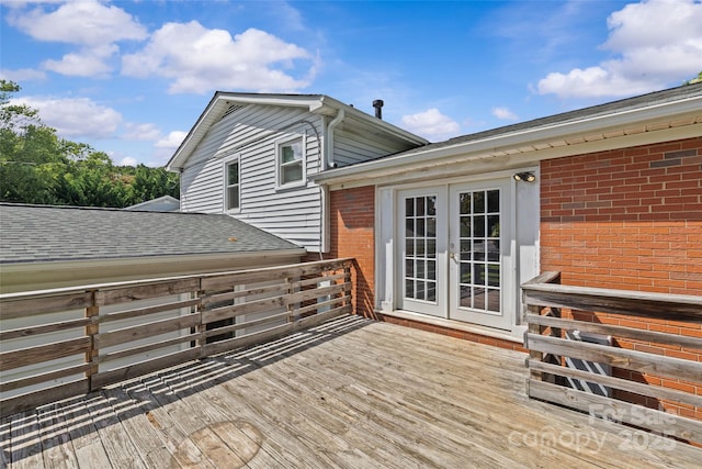 2000 Townsend Ave, Charlotte, NC 28205 - wooden deck with french doors