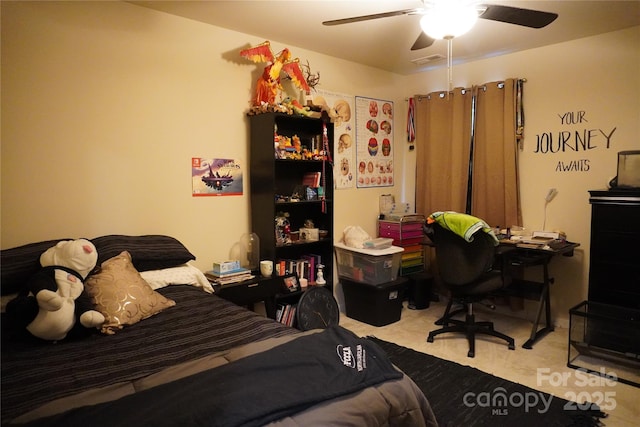 4003 Northerly Island Ct, Gastonia, NC 28056 - bedroom with a ceiling fan, carpet, and an office area