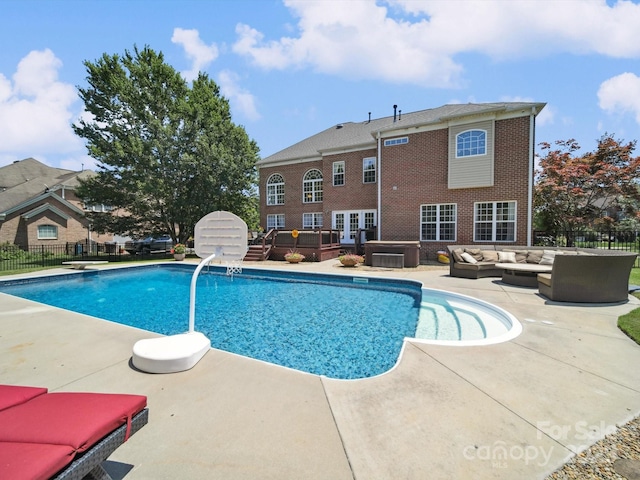 6523 Alba Rose Ln, Huntersville, NC 28078 - view of pool featuring outdoor lounge area, a deck, and a patio