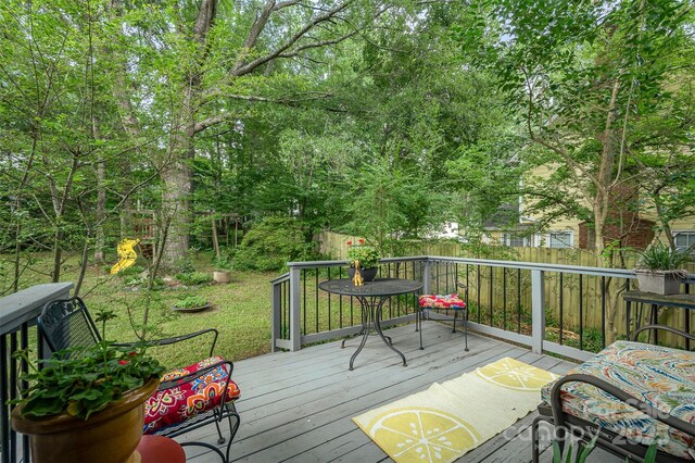 13416 Kintyre Ct, Matthews, NC 28105 - view of wooden terrace