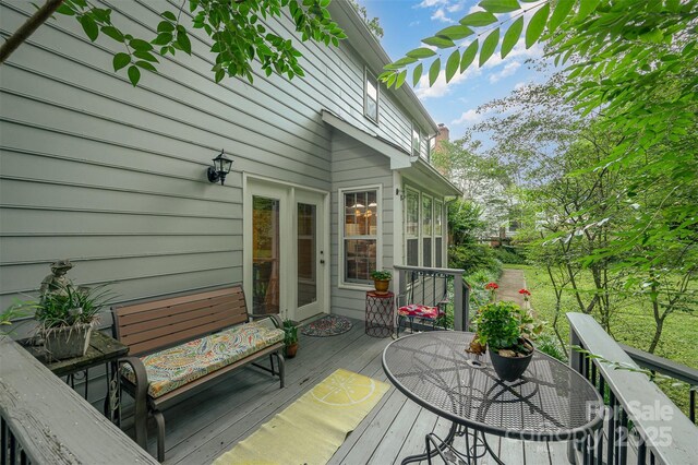 13416 Kintyre Ct, Matthews, NC 28105 - deck with outdoor dining area