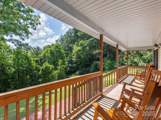 345 Bob Barnwell Rd, Fletcher, NC 28732 - porch featuring a yard
