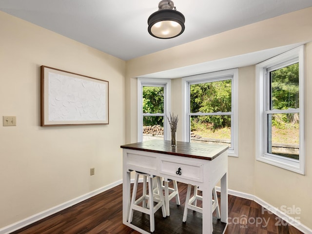 345 Bob Barnwell Rd, Fletcher, NC 28732 - dining room with baseboards and dark wood-style floors