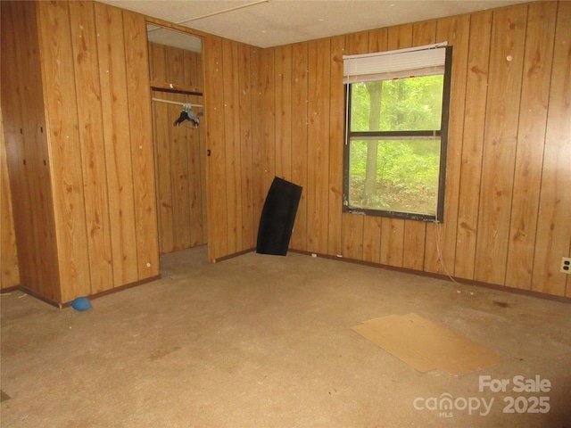 2927 S NC-16 Hwy, Newton, NC 28658 - unfurnished bedroom featuring wooden walls and carpet flooring